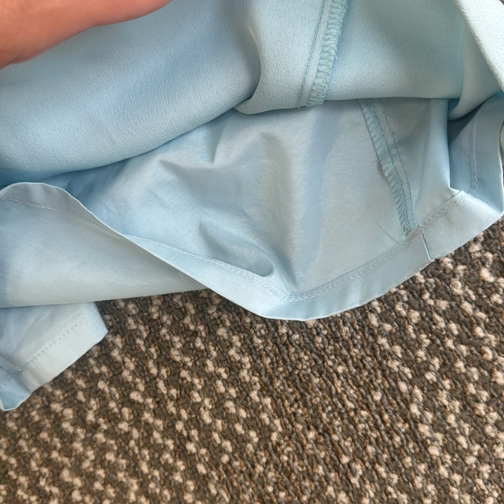 Aidan by Aidan Mattox Light Blue Ruffle Cocktail Mini Dress, size 8 - Picture 4 of 8
